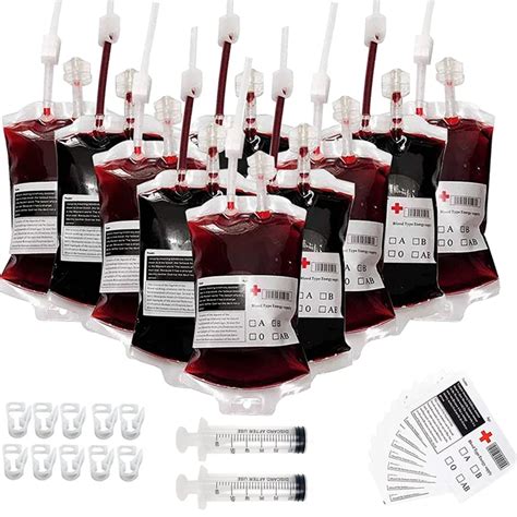 fake blood bags for sale|blood bag drink pouches.